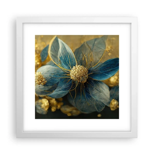 Poster in white frmae - Blossoming in Gold - 30x30 cm