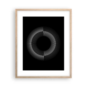Poster in light oak frame - Black Sun - 40x50 cm