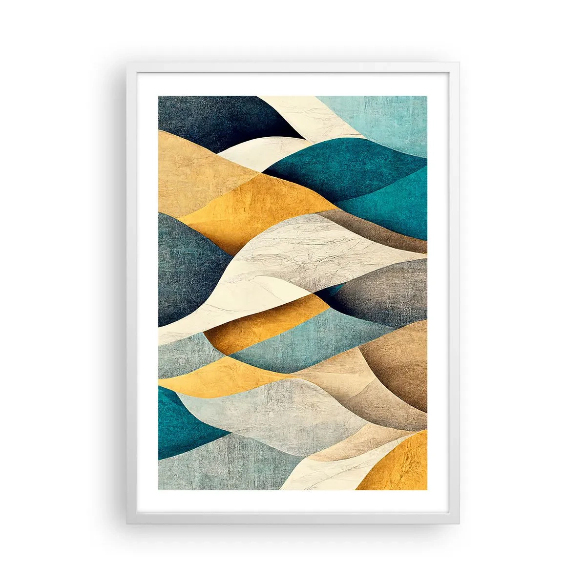Poster in white frmae - Rhythm and Undulation - 50x70 cm
