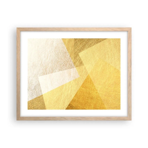 Poster in light oak frame - Weather of Geometry - 50x40 cm
