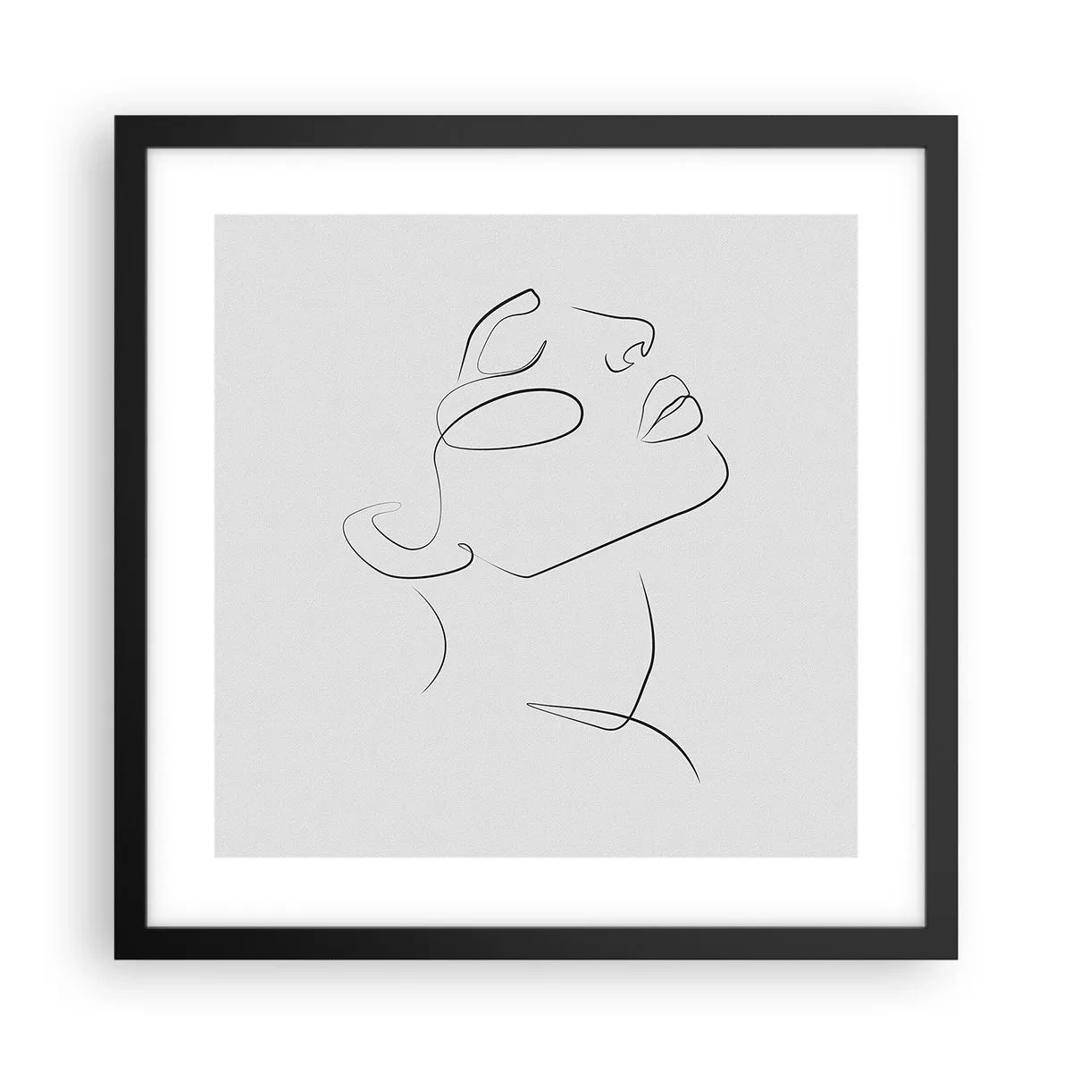 Poster in black frame - Meanders of a Dream - 40x40 cm