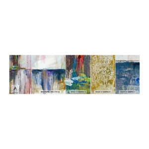 Photo Wallpaper Sample Premium Canvas - Colourful Impressions an Associations - Abstraction, Piece, Painting - 100x30 cm