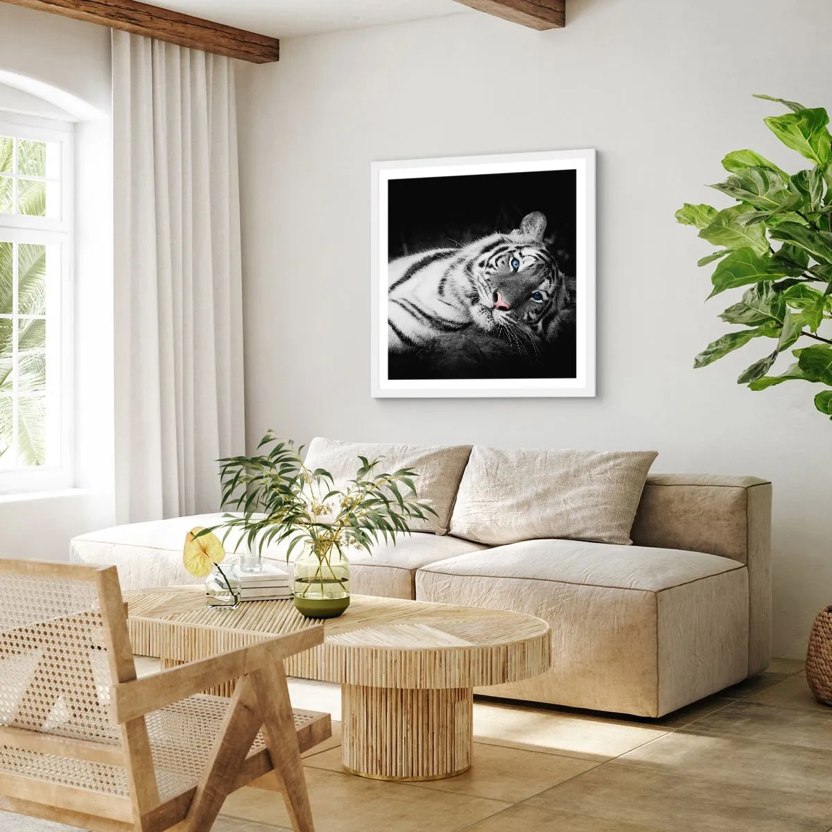 Poster in white frmae - Wilderness and Calm - 40x40 cm