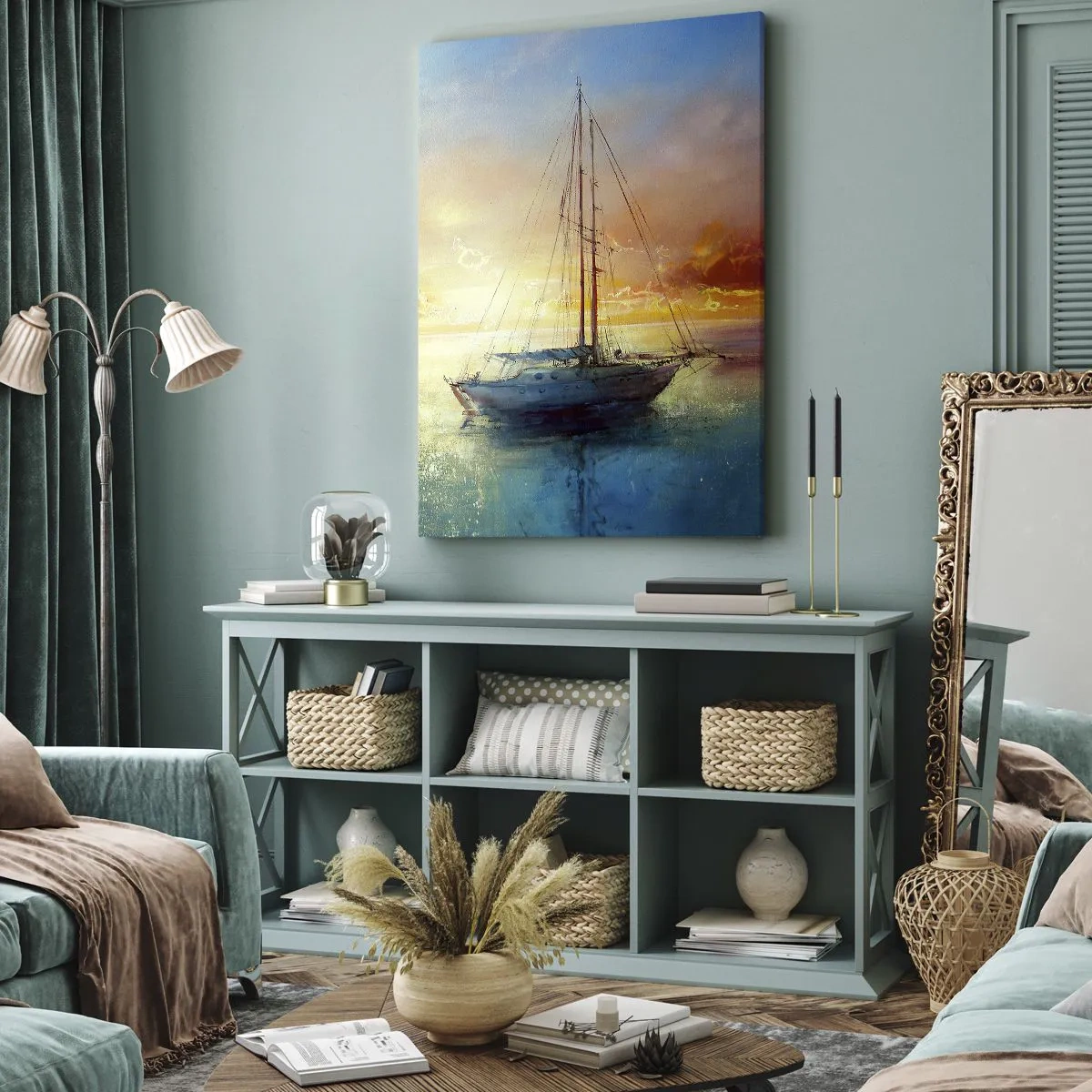Canvas picture - In a Golden Bay - 55x100 cm