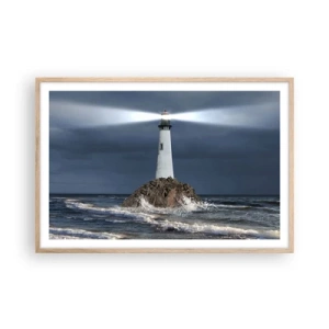 Poster in light oak frame - Here…Here…Here! - 91x61 cm