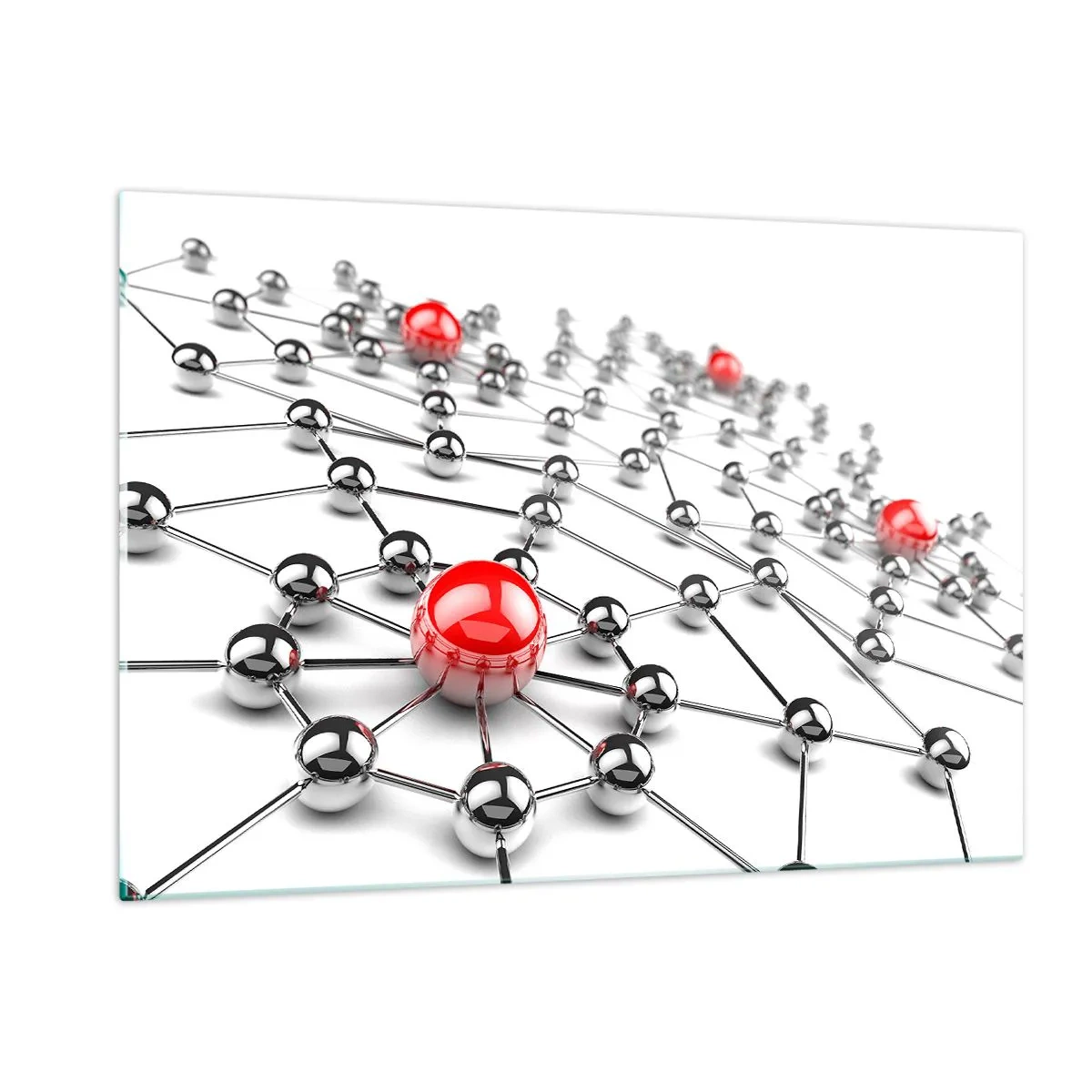 Glass picture - Silver Net - 120x80 cm