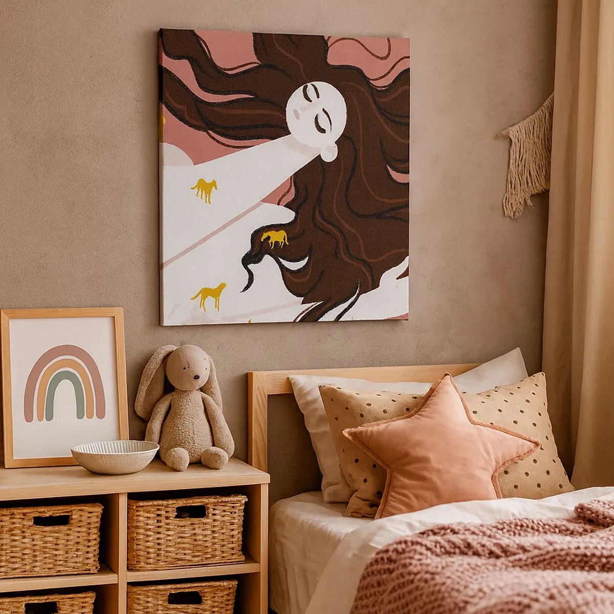 Canvas picture - Dream of a Golden Horse - 30x30 cm