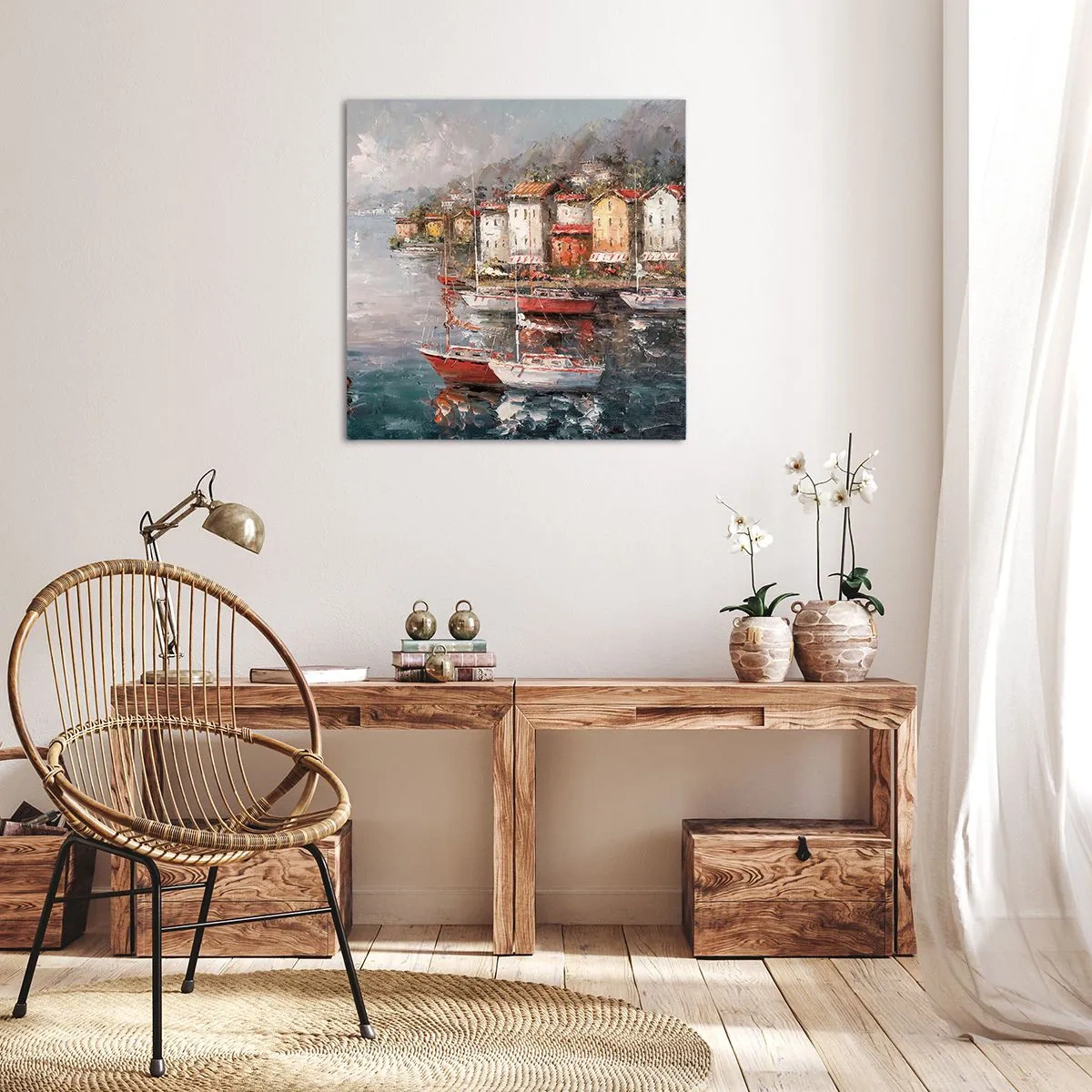 Canvas picture - Romantic Marina - 70x70 cm