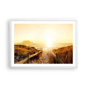 Poster in white frmae - Through the Dune, Towards the Sun - 70x50 cm