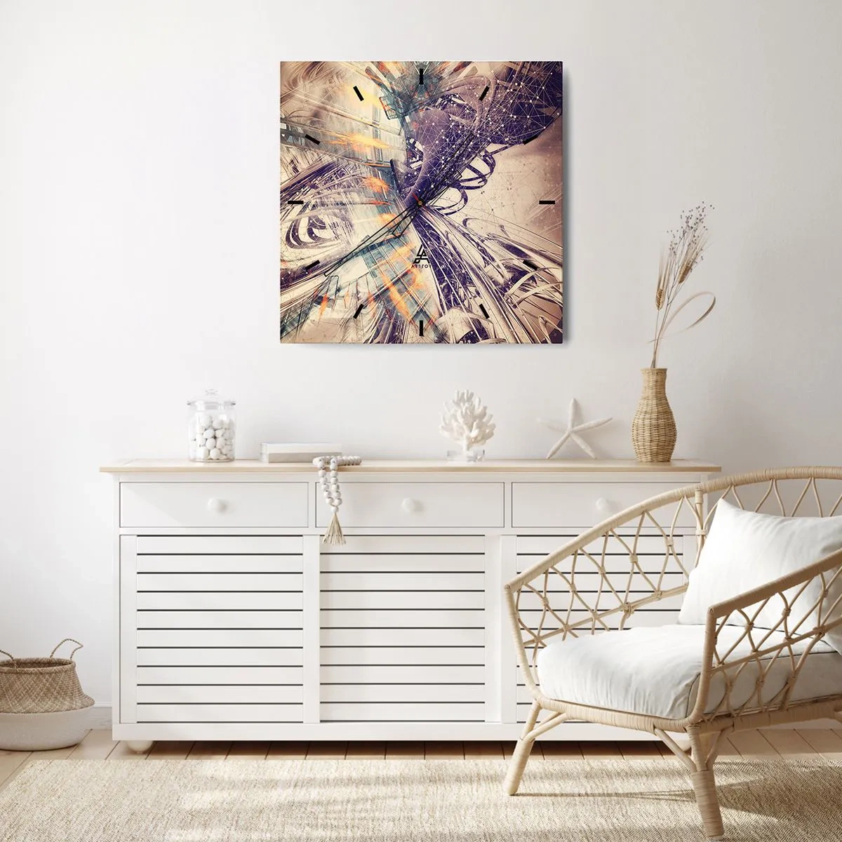 Wall clock - Clock on glass - At High Speed - 30x30 cm