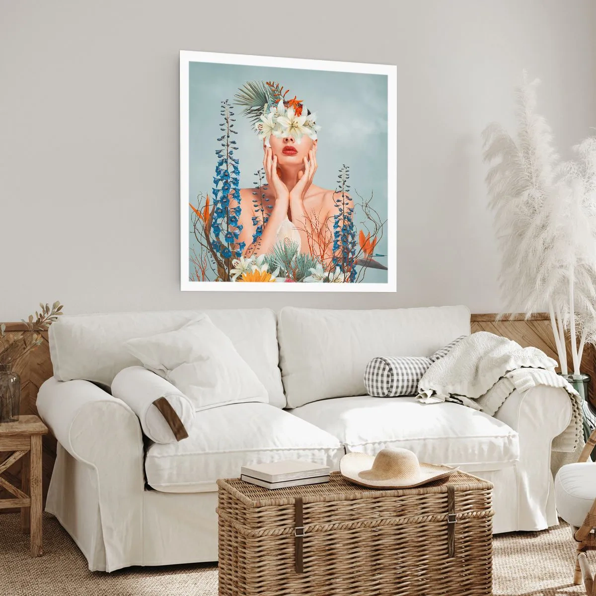 Poster - Woman – Flower - 30x30 cm