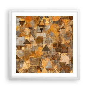 Poster in white frmae - World Caught in One Form - 50x50 cm