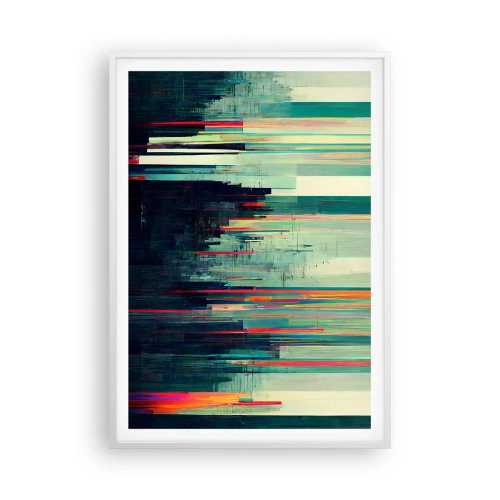 Poster in white frmae - Futuristic City - 70x100 cm