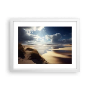 Poster in white frmae - Beach, Wild Beach - 40x30 cm