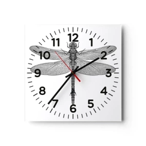 Wall clock - Clock on glass - Precision of Nature - 40x40 cm