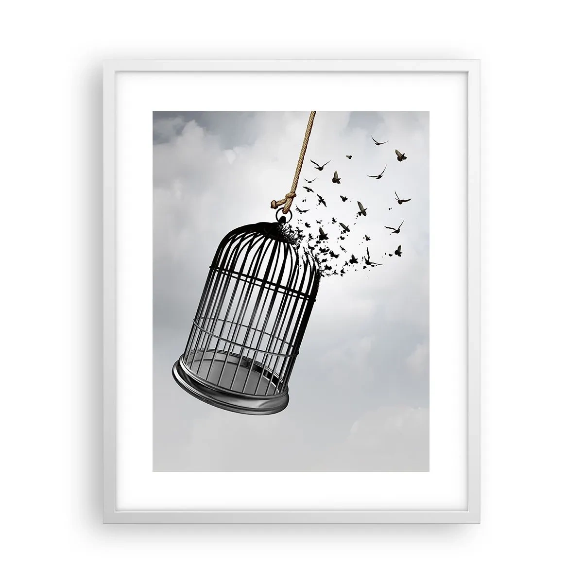 Poster in white frmae - Faith…Hope…Freedom! - 40x50 cm