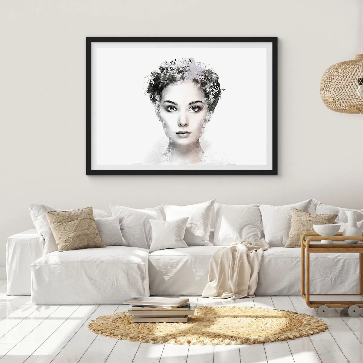 Poster in black frame - Extremely Stylish Portrait - 91x61 cm