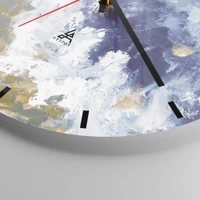 Clock face with lines