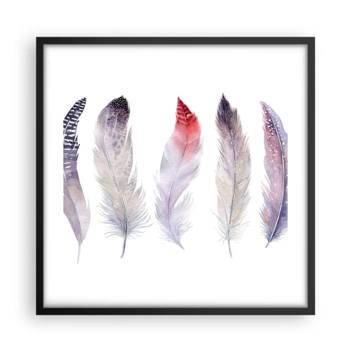Poster in black frame - Delicate Like Pink Fog - 50x50 cm