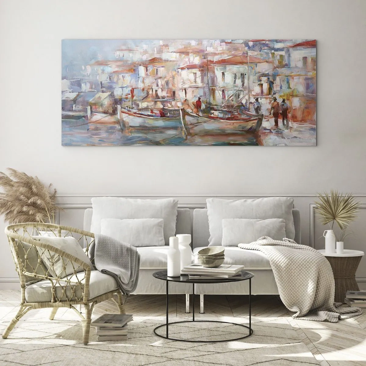 Glass picture - Holidays in Pastel - 140x50 cm