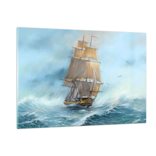 Glass picture - Gliding on the Waves - 120x80 cm