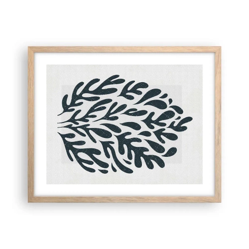Poster in light oak frame - Shapes of Nature - 50x40 cm