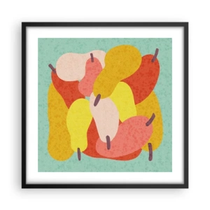 Poster in black frame - Try Summer Sun - 50x50 cm