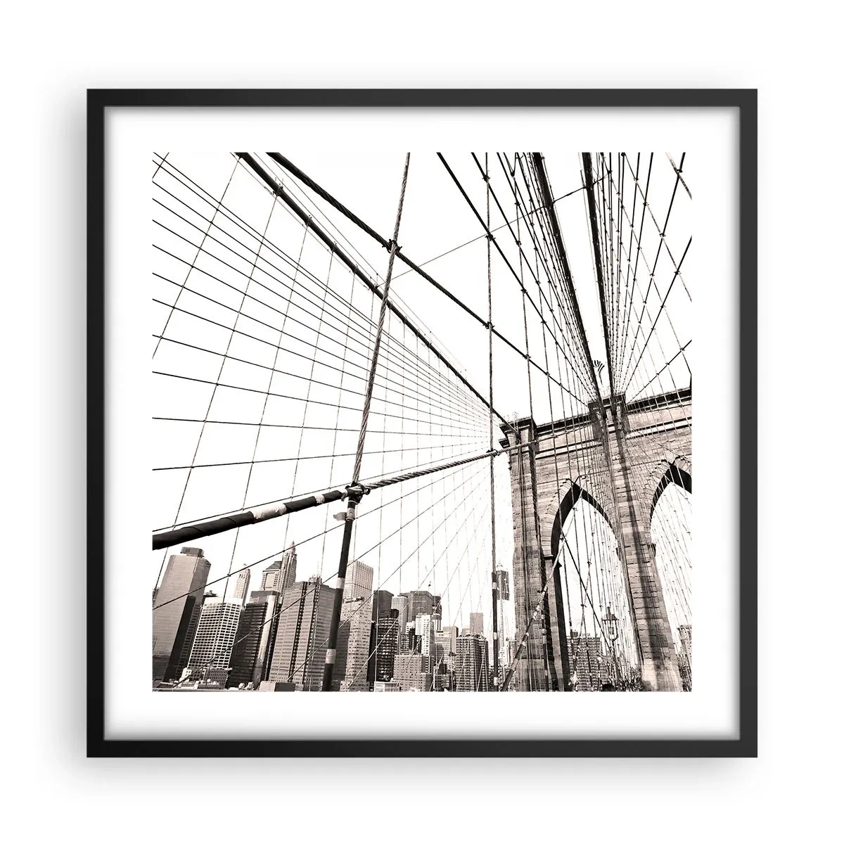 Poster in black frame - New York Cathedral - 50x50 cm