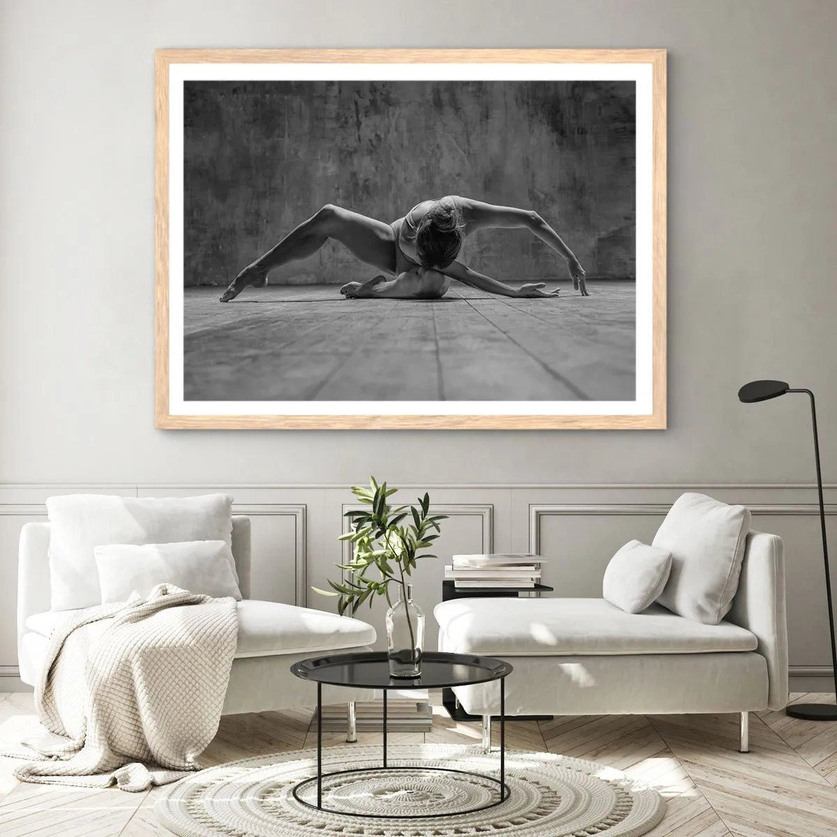 Poster in light oak frame - Found Symmetry - 91x61 cm