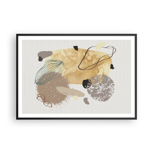 Poster in black frame - Applied Splashing - 100x70 cm