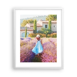 Poster in white frmae - Lavender Girl - 40x50 cm