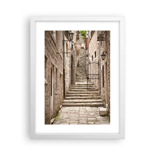 Poster in white frmae - Magical Old Alley - 30x40 cm