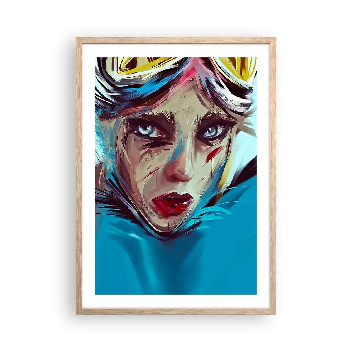 Poster in light oak frame - Road Mistress - 50x70 cm