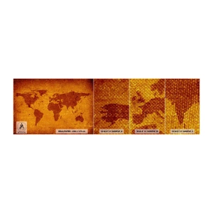 Photo Wallpaper Sample Premium Sand - Invitation for Travel - World Maps, Continents, Travels - 100x30 cm
