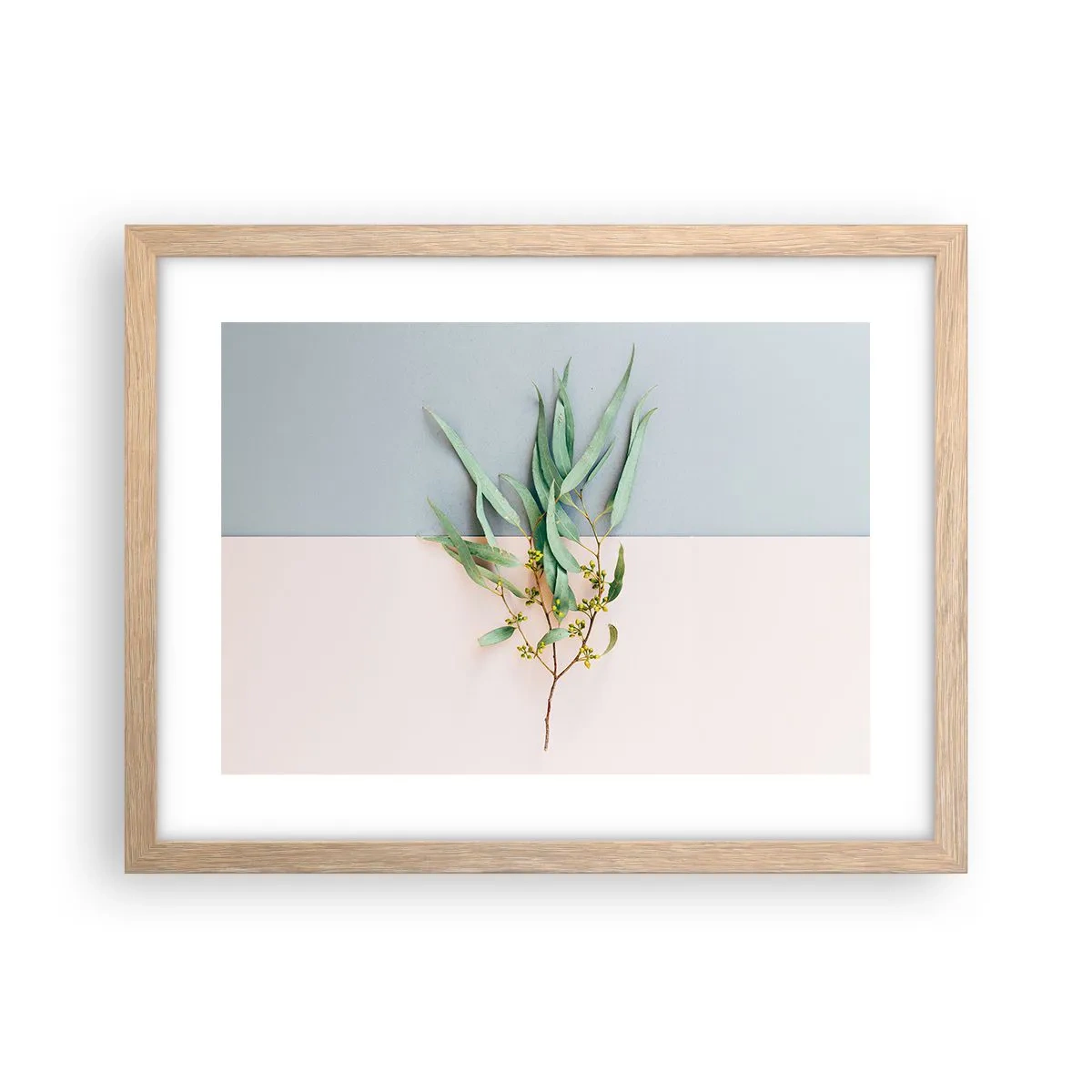Poster in light oak frame - Pastel Subtlety - 40x30 cm