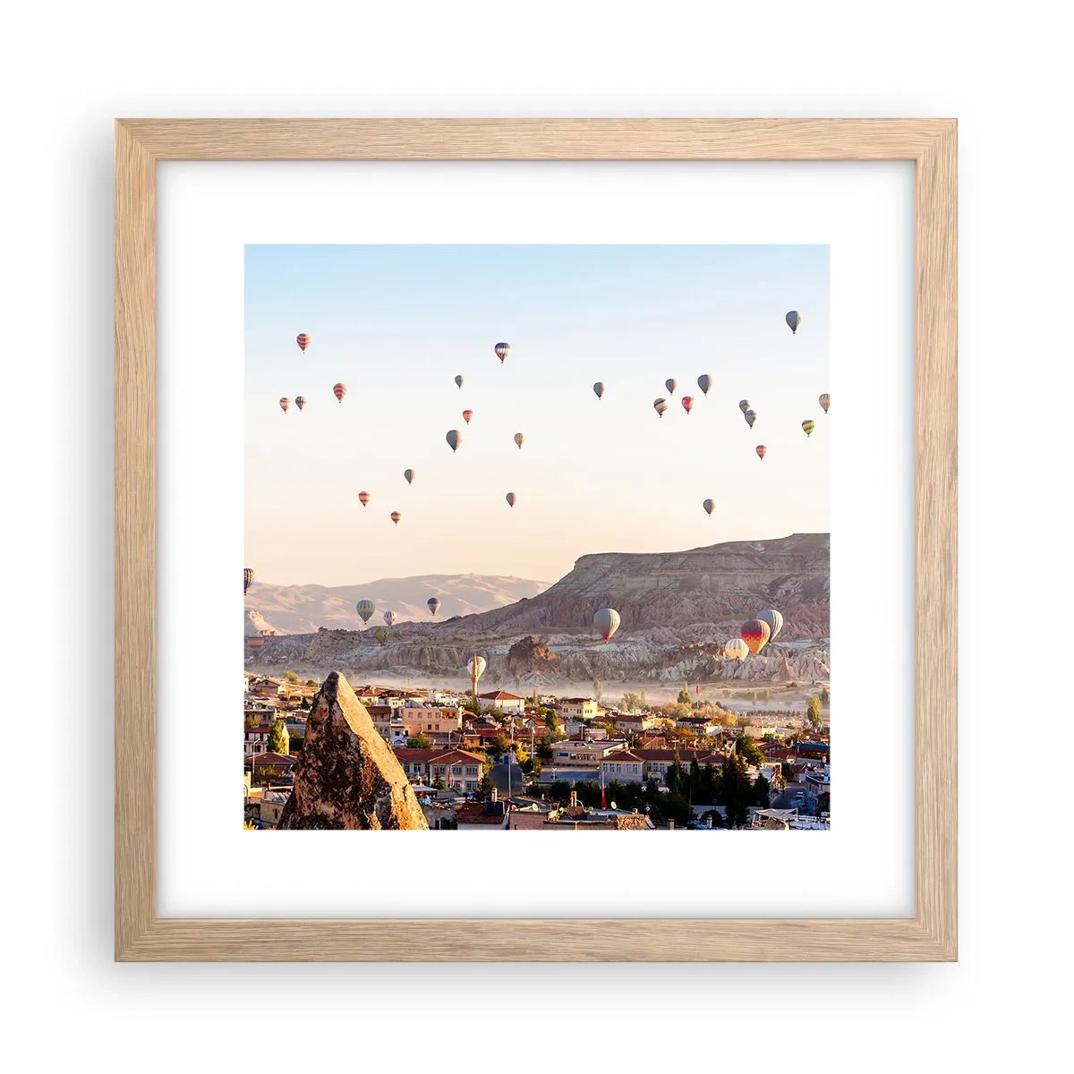 Poster in light oak frame - Like Ships in the Sky - 30x30 cm