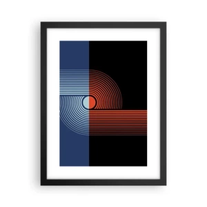 Poster in black frame - In a Geometrical Embrace - 30x40 cm