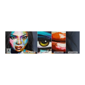 Photo Wallpaper Sample Standard Eco - Impossible Not To Look - Portrait of a Woman, Face, Piece - 100x30 cm