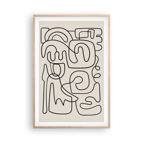 Poster in light oak frame - Tracing - 61x91 cm