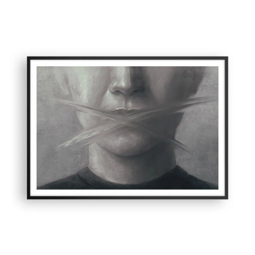 Poster in black frame - Not a Word - 100x70 cm