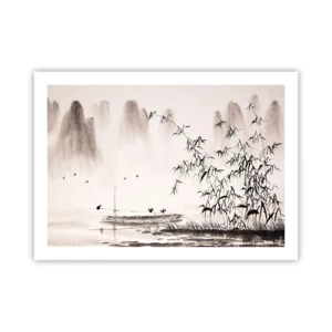 Poster - Quiet As a Rice Field - 70x50 cm