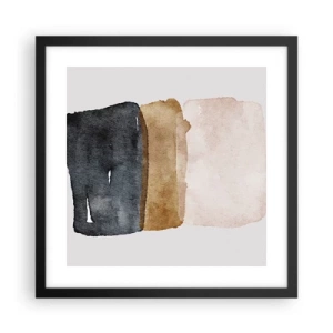 Poster in black frame - Composition of the Colours of the Soil - 40x40 cm
