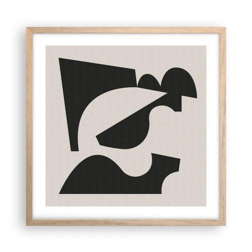 Poster in light oak frame - For Self-construction - 50x50 cm