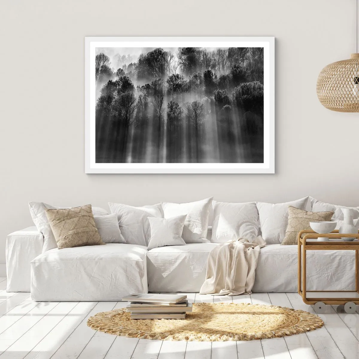 Poster in white frmae - In the Streams of Light - 100x70 cm