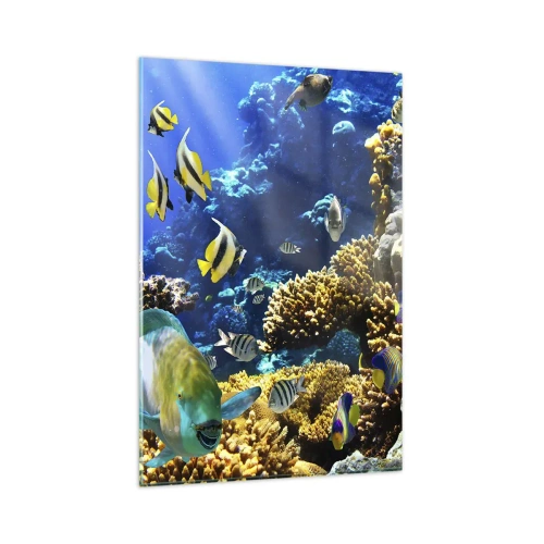 Glass picture - Big Traffic to Holiday Destination - 80x120 cm