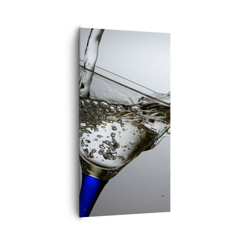 Canvas picture - Crystal Clear Water in a Crystal Glass - 65x120 cm