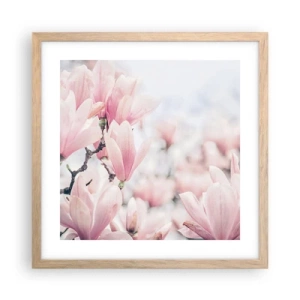 Poster in light oak frame - Ideal of Subtlety - 40x40 cm