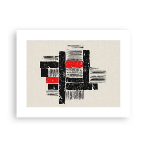 Poster - Red and Black - 40x30 cm