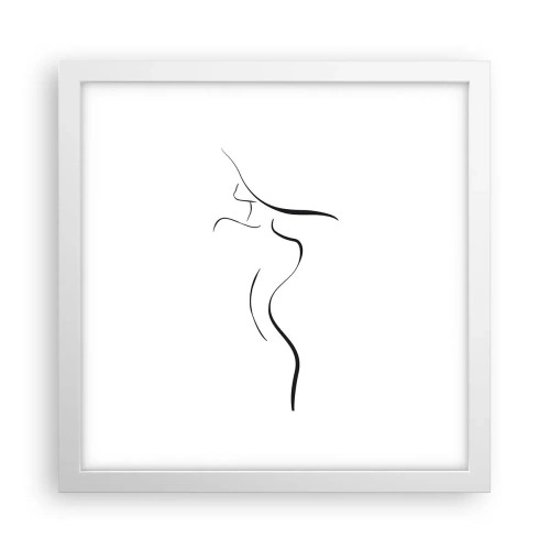 Poster in white frmae - Elusive Like a Wave - 30x30 cm