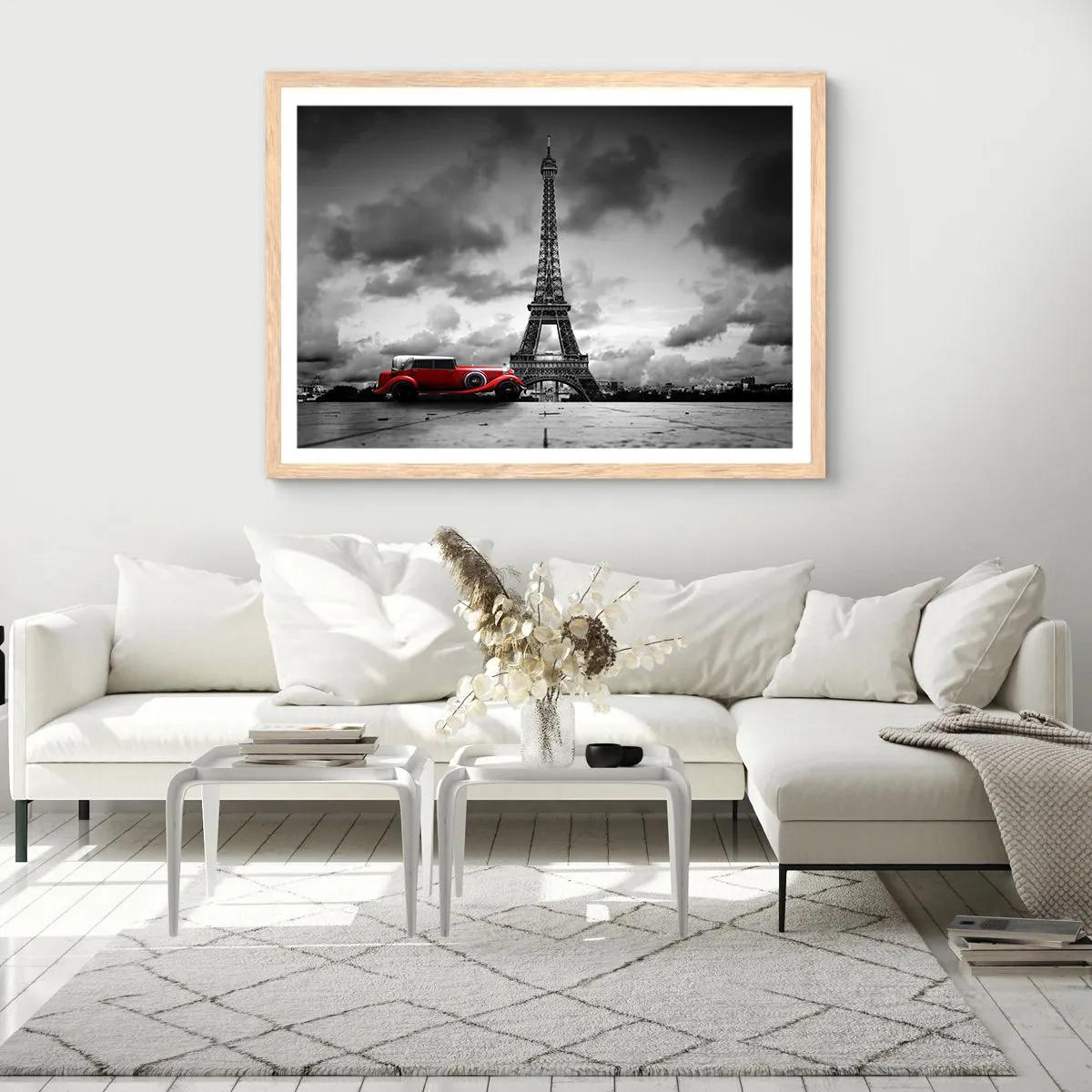 Poster in light oak frame - Not So Long Ago in Paris - 50x40 cm